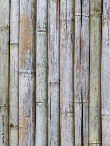 Naklejka na szafę Closeup texture of old bamboo fence background