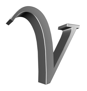 3d letter collection - V