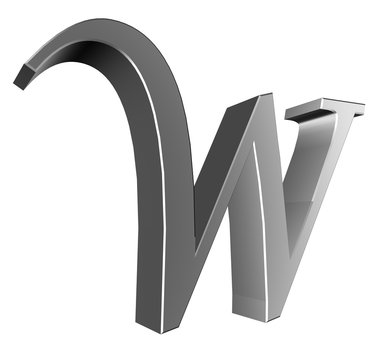 3d letter collection - W