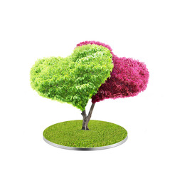 Wall Mural - tree in shape of heart