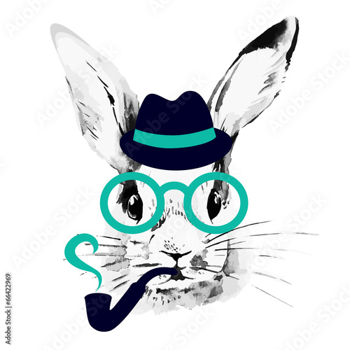krolik-zajac-hipster-zielone-okulary-kapelusz-i-cygaro-fajka-szkic-odreczny