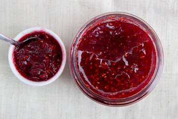 Wall Mural - raspberry jam on the table