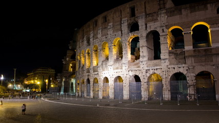Wall Mural - The Colosseum or Coliseum, also known as the Flavian Amphitheatre is an elliptical amphitheatre in the centre of the city of Rome, Italy.