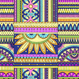 Seamless ethnic pattern with geometric elements.
