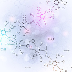 Wall Mural - chemical abstract white background