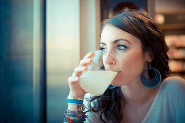 young beautiful brunette woman