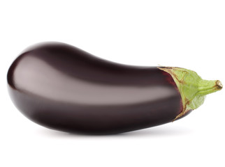 Wall Mural - Eggplant or aubergine vegetable isolated on white background cut