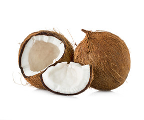 Wall Mural - Coconuts isolated on white background