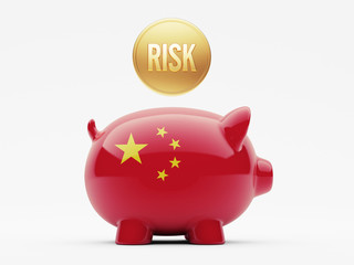 Wall Mural - China Risk Concept