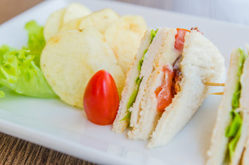 Wall Mural - Club sandwiches