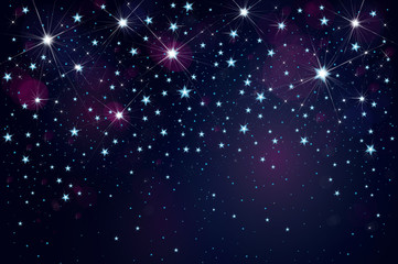 Wall Mural - vector night starry sky background.