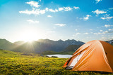 Fototapeta  - camping in mountains