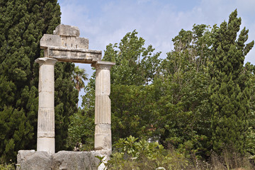 Wall Mural - The ancient Agora at Kos island in Greece