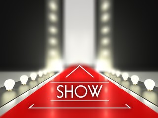 Wall Mural - fashion runway, show on red carpet