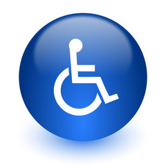 Poster - wheelchair computer icon on white background