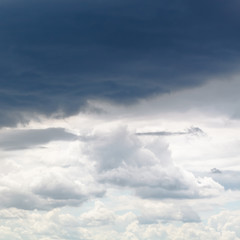 Canvas Print - dark grey rainy clouds in overcast sky