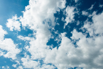 cloudscape of bright blue sky