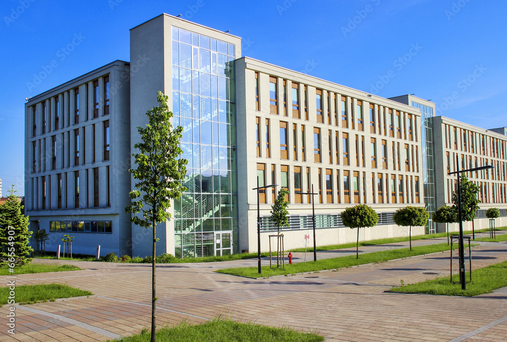 Obraz The Jagiellonian University, Krakow, Poland  Modern campus build fototapeta, plakat