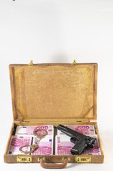 Wall Mural - Suitcase Full of Banknotes