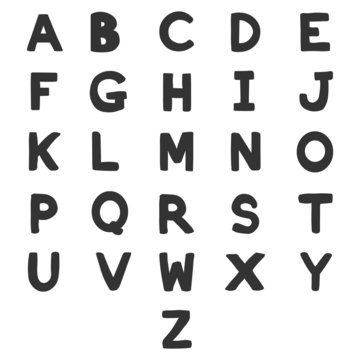 Vector Set of  Letters. Alphabet. ABC.