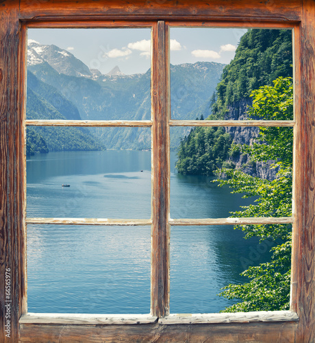 Naklejka - mata magnetyczna na lodówkę Fensterblick Königssee