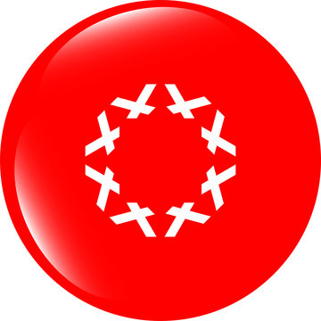 Apps icon. abstract sign on web button isolated on white