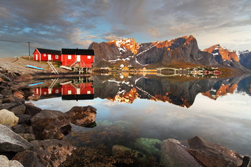 Sticker - View over Reine village, Norway