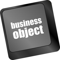 Poster - business object - social concepts on computer keyboard