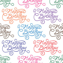 Wall Mural - happy birthday seamless background pattern