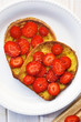 French toasts with fresh strawberries