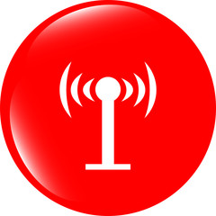 Poster - Wifi symbol icon (button) isolated on white background