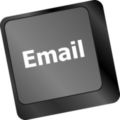 Poster - Computer keyboard with Email key - business concept
