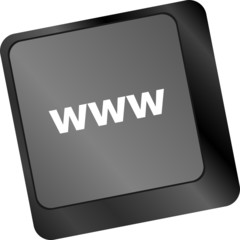 Poster - www concept with key on computer keyboard