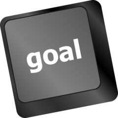Poster - Goal button on computer keyboard - business concept