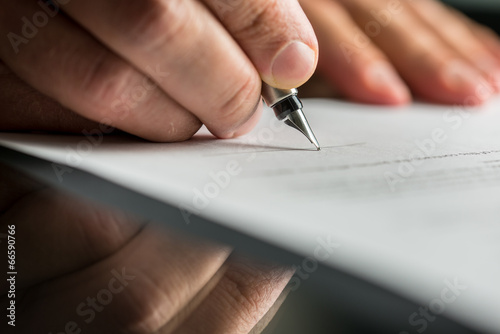 Cuadros en Lienzo La firma de contrato de negocios