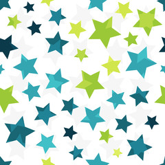 Fototapete - Seamless background with colorful stars
