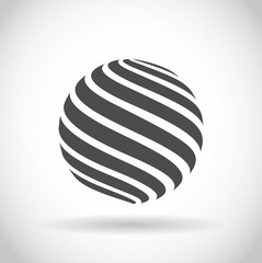 Poster - Abstract swirl sphere globe symbol