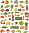 Collage de frutas y verduras
