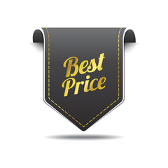 Best Price Gold Black Label Icon Vector Design