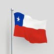 3d vector Chile flag