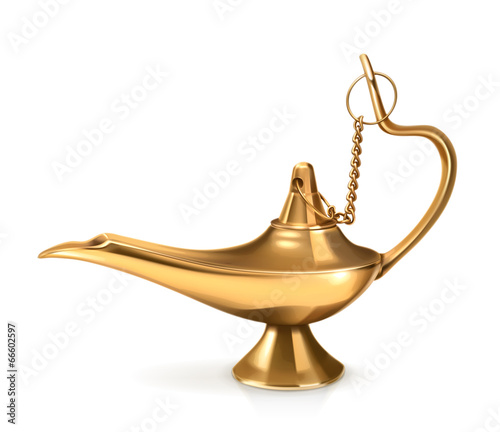 Genie lamp, vector illustration