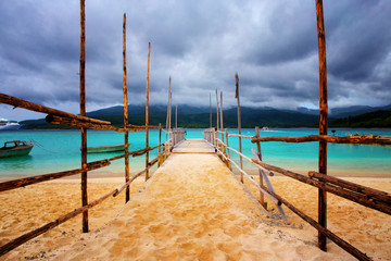 Popular cruise port Mystery Island, Vanuatu 