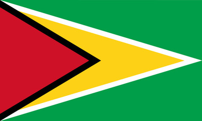 Wall Mural - High detailed vector flag of Guyana