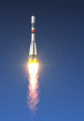 Wall Mural - cargo rocket launch