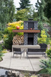 Contemporary Outdoor Fireplace