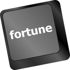 Poster - Fortune for investment concept with button on computer keyboard