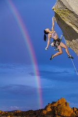 Wall Mural - Climber on the edge.