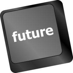 Leinwandbilder - future key or keyboard showing forecast or investment concept