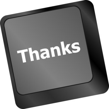 a thanks message on enter key of keyboard
