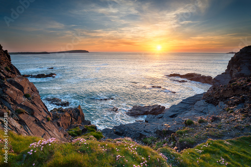 Nowoczesny obraz na płótnie Sunset at Longcarrow Cove